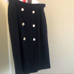 Valentino boutique navy blue pencil skirt